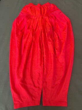 Red Churidar/Salwar Pants – Elastic Waist - 37" Length